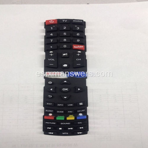 Botón de teclado de caucho de silicona de control de TV de elastómero